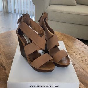 Camel colored wedges
